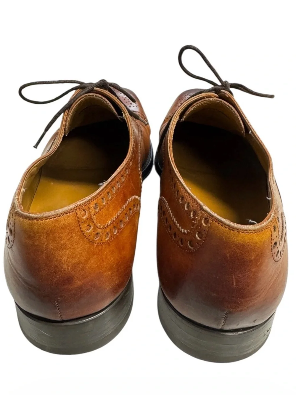Maganni Cieza Classic Men's Brown Leather Brogue Oxford Shoes Size 10M